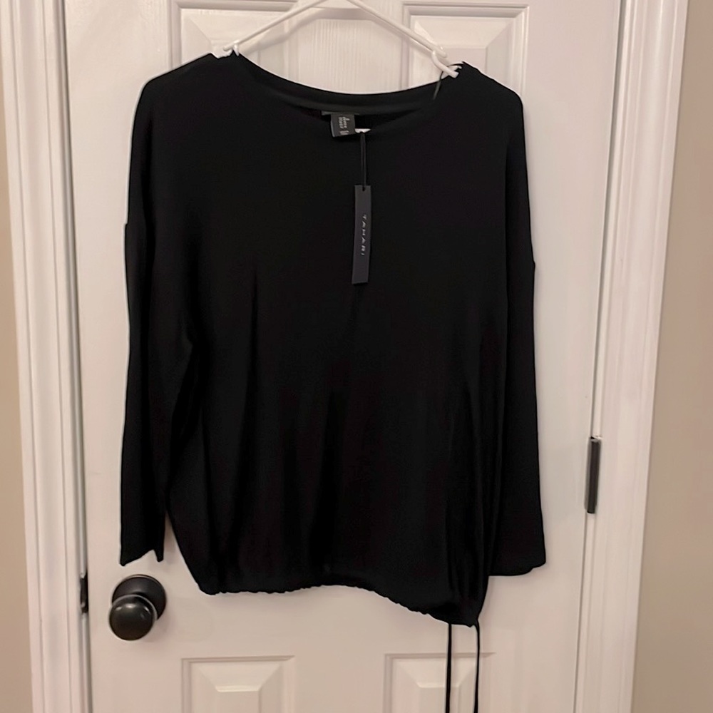 Black Medium Long Sleeve Top. Brand is TAHARI.
